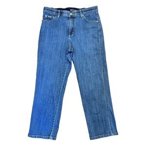 Lee Jeans Womens Petite Size 14P Blue Comfort Waistband Stretch Mid Rise